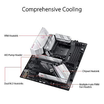 ASUS ROG Strix B550-A Gaming AMD ATX Motherboard with PCIe 4.0, 2.5Gb LAN, BI...