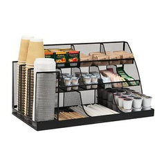 Mind Reader 14 Compartment Condiment organizer, Black 14 Compartment,