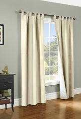 Loft Living Winmate Insulated Cotton Tab Top Curtain Panel - Pair Each 80" x ...