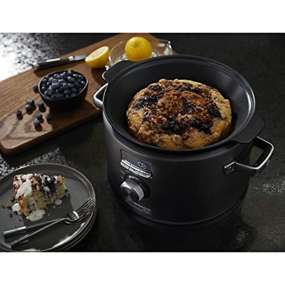 Calphalon Slow Cooker with Digital Timer and one size, Dark Stainless Steel