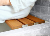 29 inch Malibu Removable Tri-Fold Bathtub Bench Seat, Teak Wood