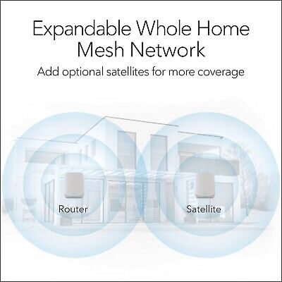 NETGEAR Orbi Whole Home Tri-Band Mesh WiFi 6 System (RBK752P) &#8211; Router wit