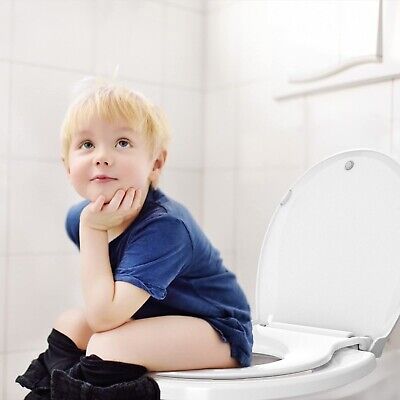 Toilet Seat, Round Toilet Seat with Toddler Seat Built in, Potty Training Toi...