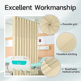 Flame Retardant Hospital Curtains Room Divider with Flat Hooks Cubicle Curtai...