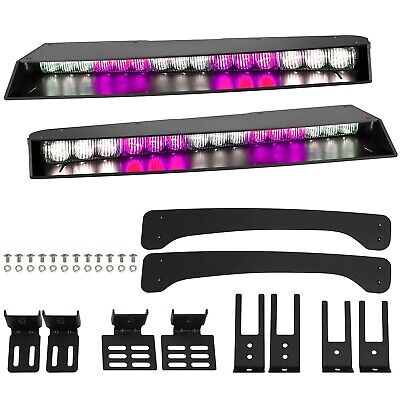 ASPL Visor Lights bar 2-15 LED 29 Flash Patterns Interior Upper Windshield Sp...