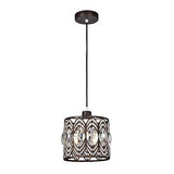 Warehouse of Tiffany HM061/1 Peredur Rustic Bronze 1-Light Crystal Shade Pend...