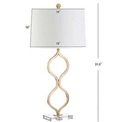 JONATHAN Y JYL3028A Levi 31.5" Metal/Crystal LED Table Lamp Contemporary Tran...