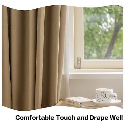 HUTO Total Blackout Pinch Pleated Curtain Panel, Triple Weave Energy Saving T...