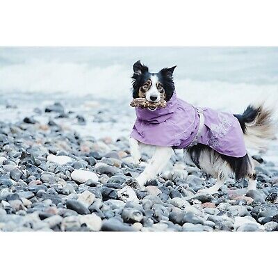 Hurtta Drizzle Coat, Dog Raincoat, Raven, 20 in 1