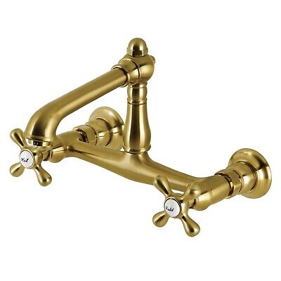 Kingston Brass KS7247AX English Country Bathroom Faucet, Brushed Brass, 10.31...