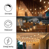 Banord 100FT G40 Globe String Lights*2, 2700K LED Outdoor Patio Lights String...