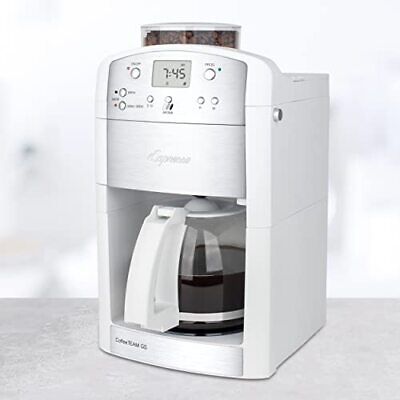 Capresso CoffeeTEAM GS 10-Cup Coffee Maker with Conical Burr 10 Cup, White