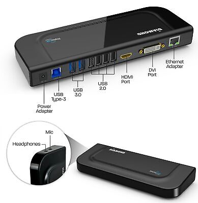 Diamond Multimedia Dual Video Output, USB 3.0/2.0 Universal Docking Station w...