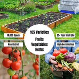 Survival Garden Heirloom Seeds Non GMO - 105 Varieties of Herb, Fruit and Veg...