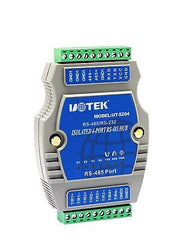 UTEK UT-5204 4port RS485 Guide Rail Type Intelligent Hub(4-Port RS-485 Hub, R...