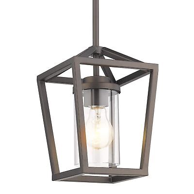 Emliviar Mini Pendant Light, Cage Hanging Light, Oil Rubbed Bronze Pendant Li...