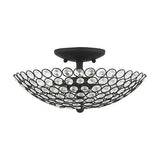 Livex Lighting Cassandra 2 Light Black Ceiling Mount