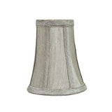 Aspen Creative 30246-9A, Bell Clip-On Chandelier Lamp Shade, Silver-Grey, 2 1...