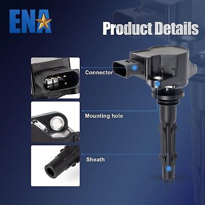 ENA Pack 8 Ignition Coil UF535 with 95983 Spark Plug 4.6L 5.5L Compatible wit...