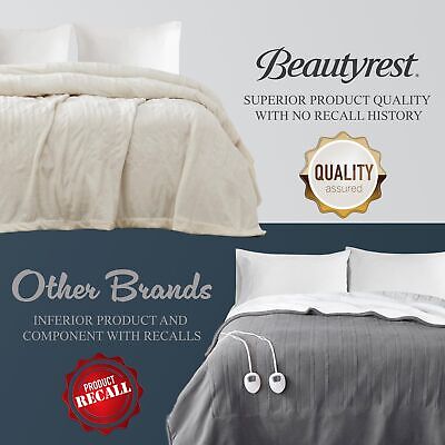 Beautyrest Heated Electric Blanket for Cold Weather, Fast Heating Heated Blan...