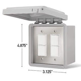 Infratech Dual Duplex Stack Switch, Surface Mount Control W/Weatherproof Cove...