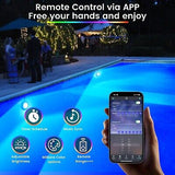 LyLmLe LED Pool Lights with APP Control, 20W RGB Dimmable Underwater Submersi...