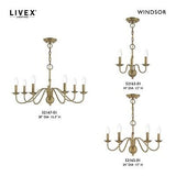 Livex Lighting 3 Lt Brushed Nickel Mini Chandelier 14"L x 14"W x 13"H