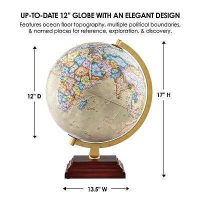 Waypoint Geographic Atlantic Globe Beige - Non-illuminated