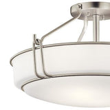 Kichler Alkire 22" Semi Flush Mount Ceiling Light in Brushed Nickel, 4-Light ...