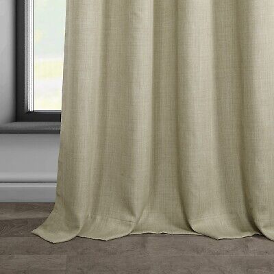 HPD Half Price Drapes Grommet Linen Curtains 84 Inches Long Room Darkening Cu...