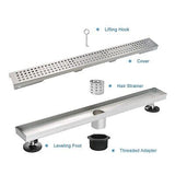 Linear Shower Drain, Shower Drain 28 inch with Removable Grate Cover, Profess...