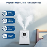 LEVOIT LV600S Smart Warm and Cool Mist Humidifiers for Home Bedroom 6L, White