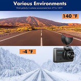 4K Dual Dash Cam Front and Rear, Wi-Fi Dash Camera for Cars with 3 Inches IPS...