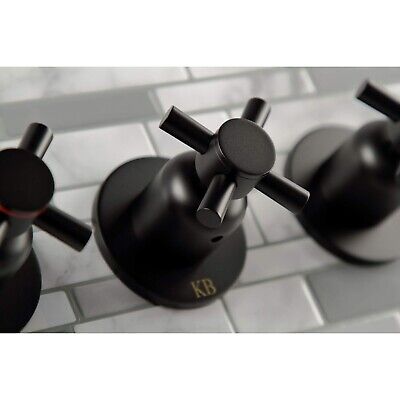 Kingston Brass KBX8130DX Concord Tub and Shower Faucet, Matte Black, 7.13 x 1...