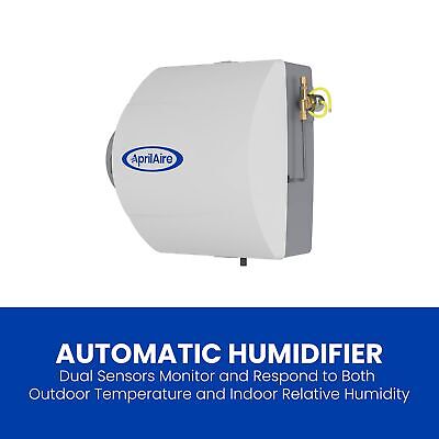 AprilAire 400 Whole-House Humidifier, Automatic Water Saver Furnace Humidifie...