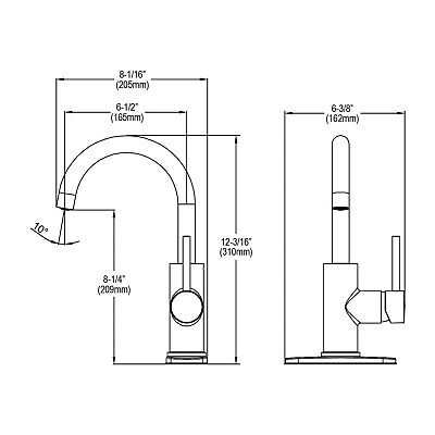 Elkay LKAV3021MB Avado Single Hole Bar Faucet with Lever Handle Matte Black