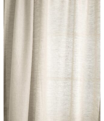 Solino Home 100% Pure Linen Curtain 96 Inches Long &#8211; Light Natural 52 x 96