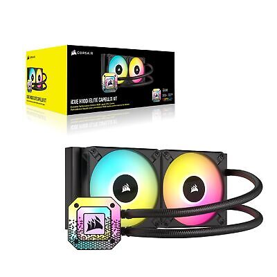 Corsair iCUE H100i Elite CAPELLIX XT Liquid CPU Cooler - Two AF120 RGB Elite ...