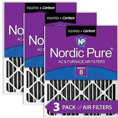 Nordic Pure 12x24x2 (11 3/8 x 23 3/8 x 1 3/4) Furnace Air Filters MERV 8 Plea...