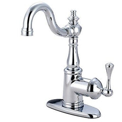 Kingston Brass FSS7641BL English Vintage Single Handle Lavatory Faucet with P...