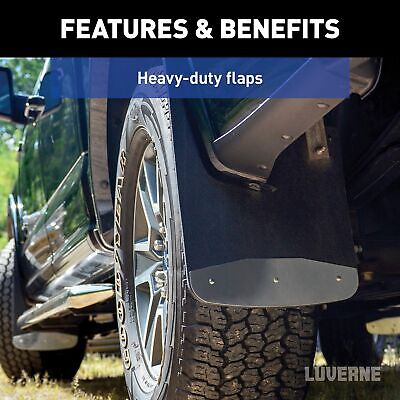 LUVERNE 251440 Front or Rear 12-Inch x 20-Inch Textured Rubber Mud Guards, Se...