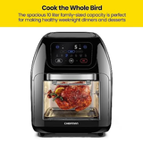 CHEFMAN Multifunctional Digital Air Fryer+ Rotisserie, 10 Quart, Black