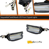 ADIIL Sequential Switchback LED Front Bumper Signal Side Marker Lights For 19...