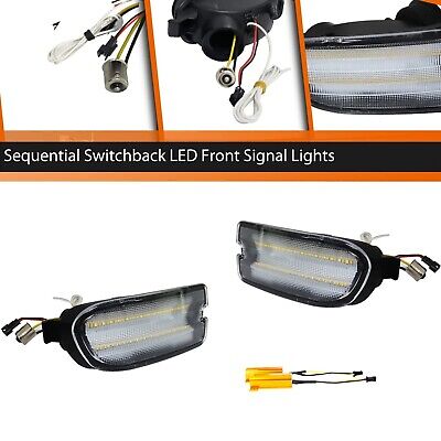 ADIIL Sequential Switchback LED Front Bumper Signal Side Marker Lights For 19...