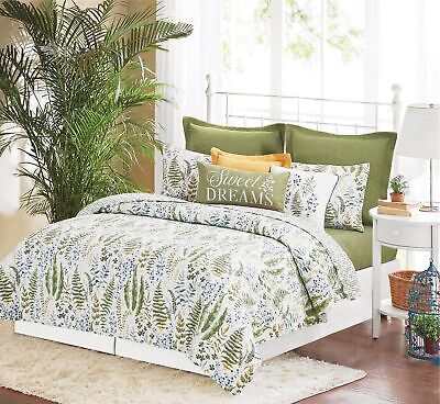 C&F Home Cecil Full/Queen 3 Piece Reversible Coverlet Quilt Set with 2 Standa...