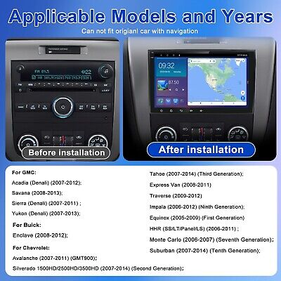 Car Radio for Chevrolet Silverado GMC Sierra Buick with Apple Carplay Android...