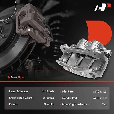 A-Premium Disc Brake Caliper Assembly with Bracket Compatible with Select For...