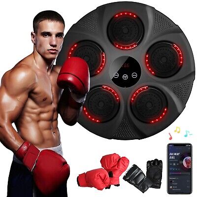 FAHKNS Music Boxing Machine Home Wall Mounted Electronic Boxing Machine Black...