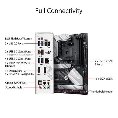 ASUS ROG Strix B550-A Gaming AMD ATX Motherboard with PCIe 4.0, 2.5Gb LAN, BI...