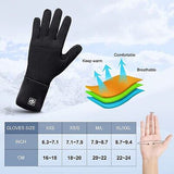 Heated Glove Liners for Men Women,Rechargeable Electric Battery Heating Ridin...